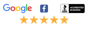google, FB and BBB 5 star