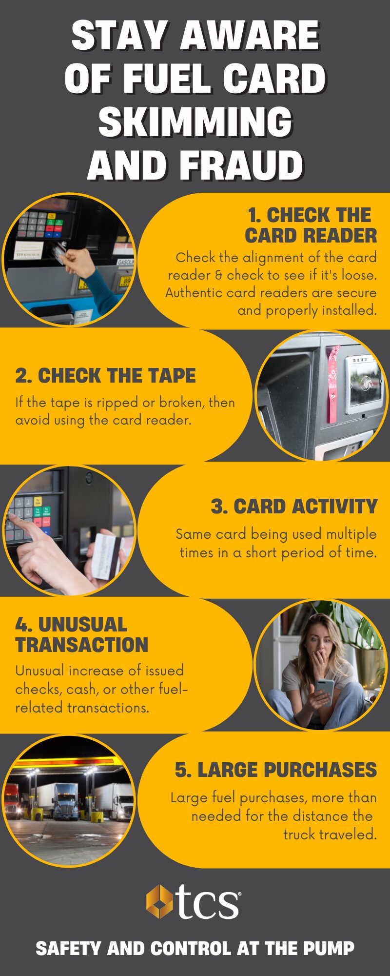 Ways to watch and stay aware of fuel card skimming and fraud