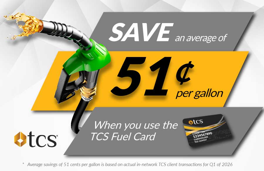 Save 51 cents with the TCS fuel card