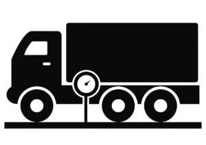 Image of a truck on a scale.